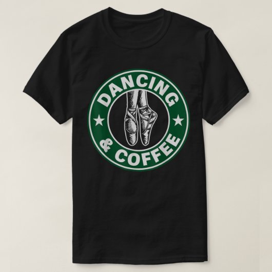 T-shirt Chemise de danse et café (Design devant)