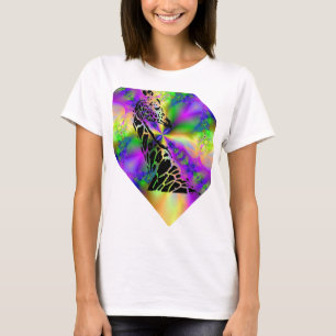 T-shirt Chemise de ~ de girafe colorée par doux