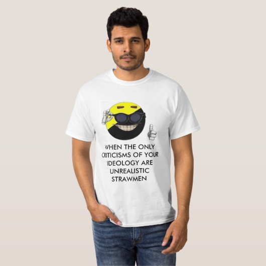 T-shirt Chemise de défi de boule d'Ancap (Devant entier)
