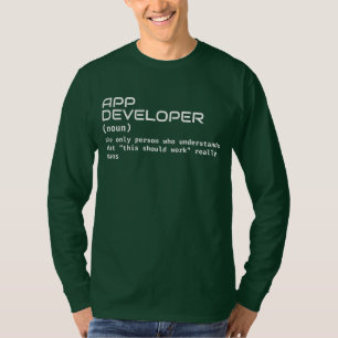 T-shirt Chemise de définition de développeur de logiciel d