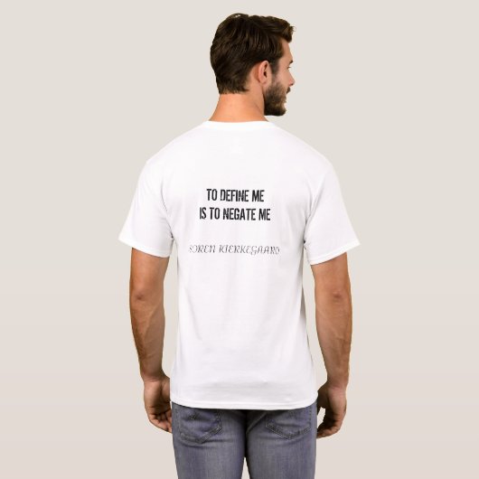 T-shirt Chemise de définition de Kierkegaard (Dos entier)