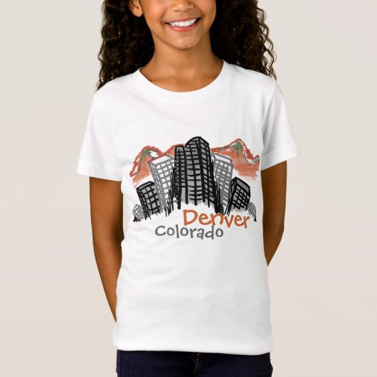 T-Shirt Chemise de Denver le Colorado de filles (Devant)