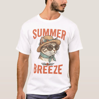T-shirt Chemise de design de gravure vintage de chat de br