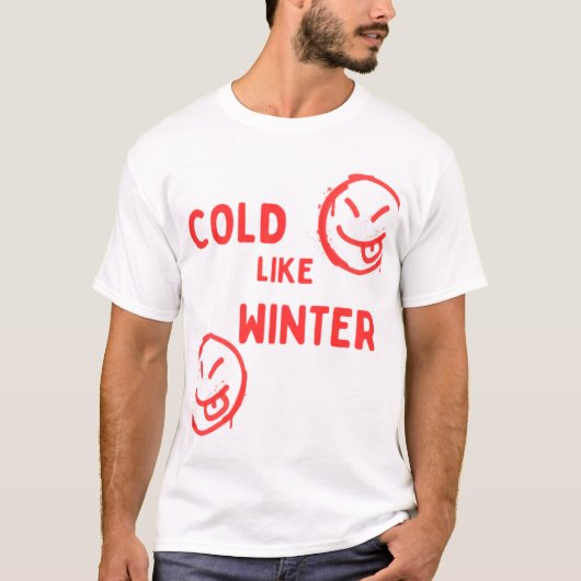 T-shirt Chemise de design d'hiver (Devant)