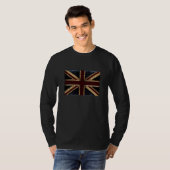 T-shirt chemise de design Union Jack rustique (Devant entier)