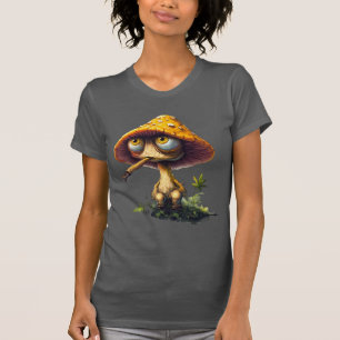 T-shirt Chemise de dessin animé de champignon funky défonc