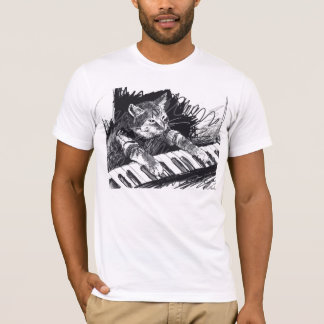 T-shirt Chemise de dessin au crayon de chat de clavier !
