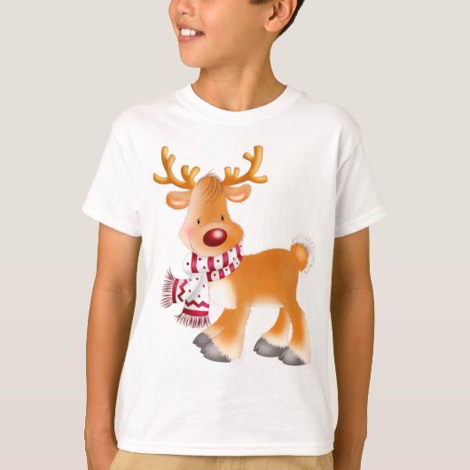 T-shirt chemise de dessin de rudolph (Devant)
