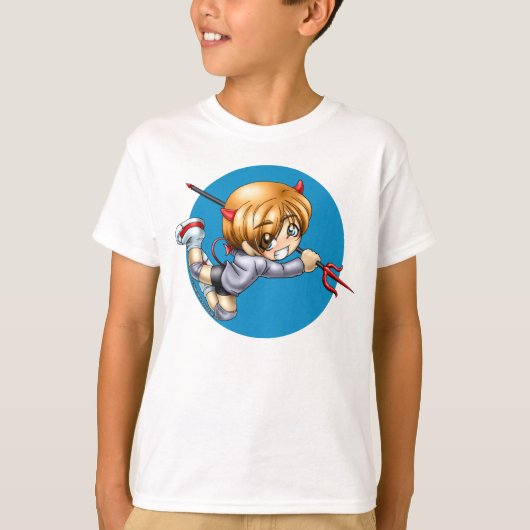 T-shirt Chemise de diable de Chibi, enfant (Devant)