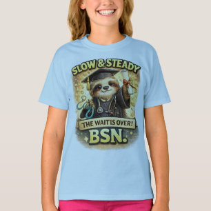 T-shirt Chemise de Diplômé BSN de la Paresse Lent et Rég