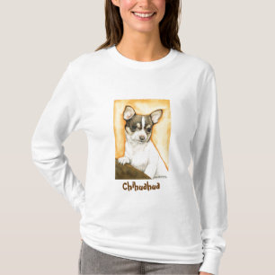 T-shirt Chemise de douille de dames Lond d'art de chien de