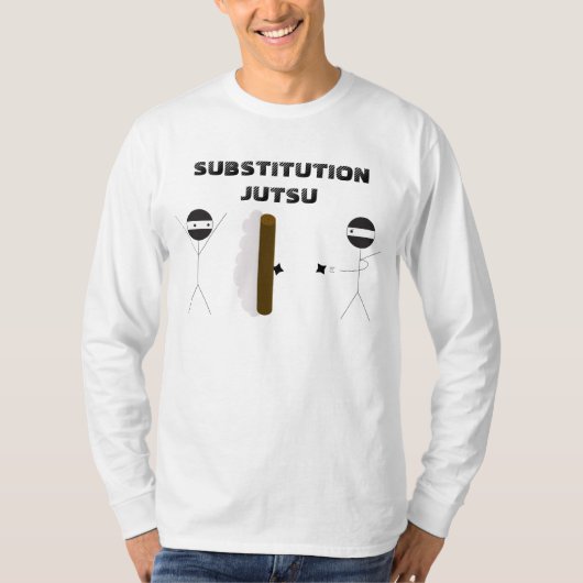 T-shirt Chemise de douille "de Jutsu de substitution (Devant)