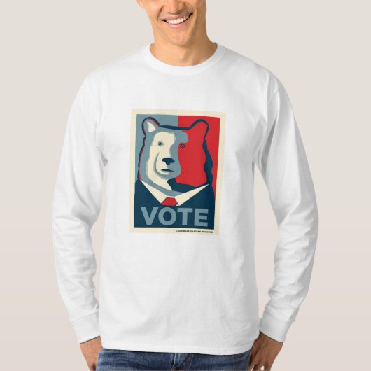 T-shirt Chemise de douille de MensLong de VOTE (Devant)