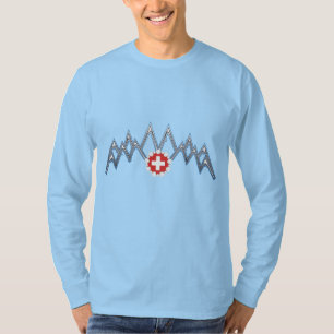 T-shirt Chemise de douille des Alpes suisses des hommes