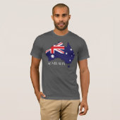 T-shirt Chemise de Drapeau-Carte de l'Australie (Devant entier)