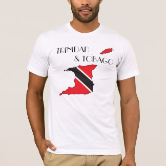 T-shirt Chemise de Drapeau-Carte du Trinidad-et-Tobago