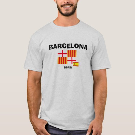 T-shirt Chemise de drapeau de BARCELONE (Devant)