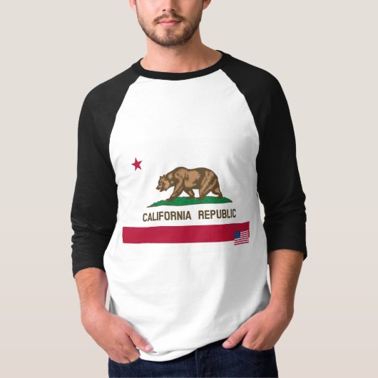 T-shirt Chemise de drapeau de la Californie (Devant)