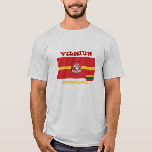 T-shirt Chemise de drapeau de la Lithuanie Vilnius (Devant)