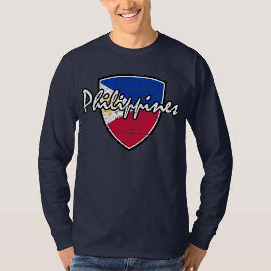 T-shirt Chemise de drapeau de Philippines (Devant)