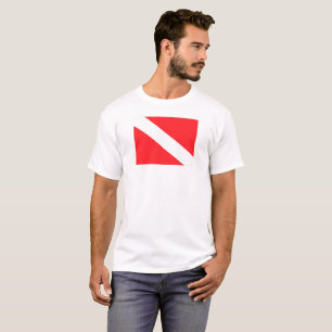 T-shirt Chemise de drapeau de piqué de scaphandre