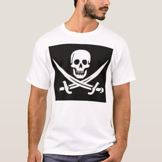 T-shirt Chemise de drapeau de pirate (Devant)