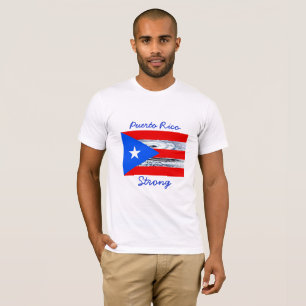 T-shirt Chemise de drapeau d'ouragan fort de Porto Rico