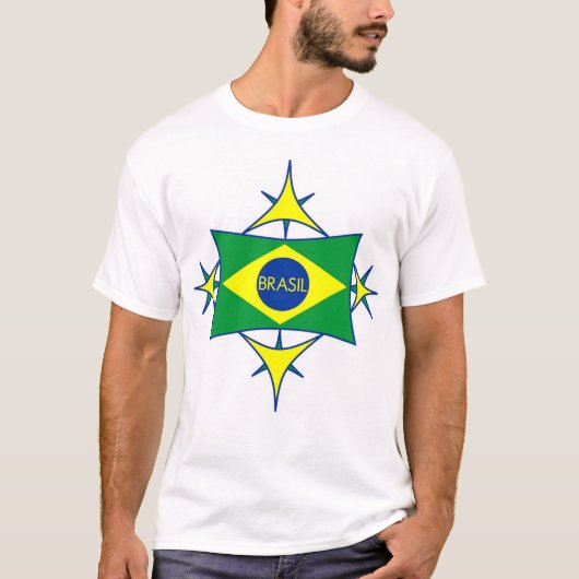T-shirt Chemise de drapeau du Brésil (Devant)