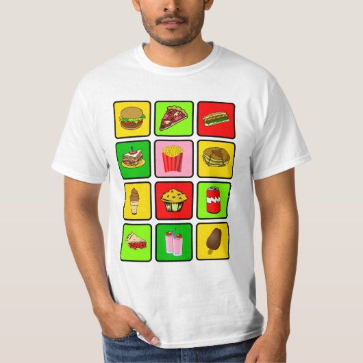 T-shirt Chemise de drogué d'aliments de préparation rapide (Devant)