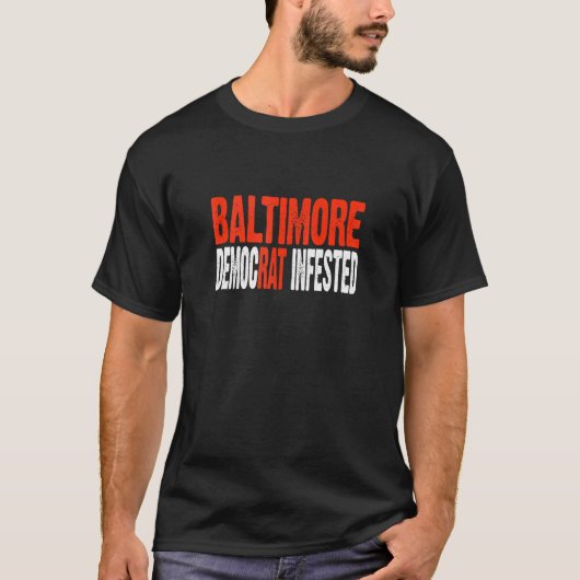 T-shirt Chemise de échecs infestée de rat Baltimore, polit (Devant)