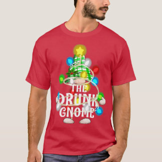 T-shirt Chemise de famille jumelée à Noël Gnome ivre
