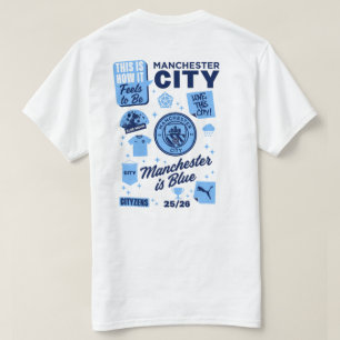 T-shirt Chemise de fan bleu de Manchester City Graphique d