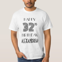 Chemise de fête d'anniversaire 32 ans inspirée d'A
