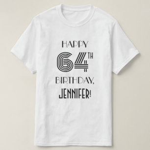 T-shirt Chemise de fête d'anniversaire 64 ans inspirée d'A