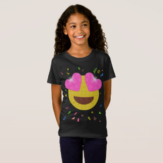 T-Shirt Chemise de fête d'anniversaire d'Emoji - le coeur