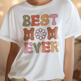 T-shirt Chemise de Fête des Mères, rose et orange Meilleur