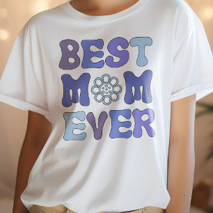 T-shirt Chemise de Fête des Mères, violet et bleu Meilleur