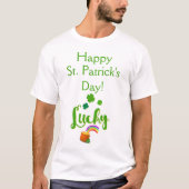 T-shirt Chemise de Fête Lucky St. Patrick (Devant)