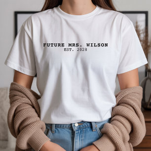 T-shirt Chemise de fiançailles à motif élégant personnalis