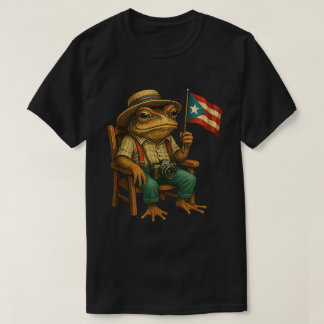 T-shirt Chemise de fierté boricuae avec grenouille Coqui e