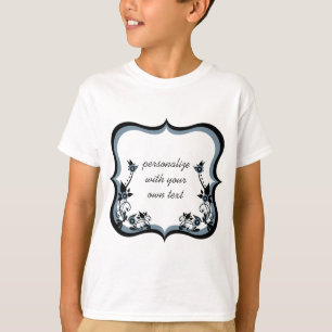 T-shirt Chemise de fille à cadre floral Sassy, Permule fon