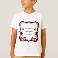Chemise de fille à cadre floral Sassy, rose