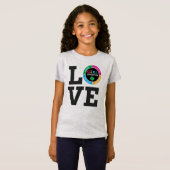 T-Shirt Chemise de FILLE d'amour de GS (filles) (Devant entier)