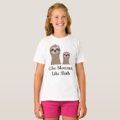 T-shirt Chemise de fille de Sloth Gift (Devant entier)