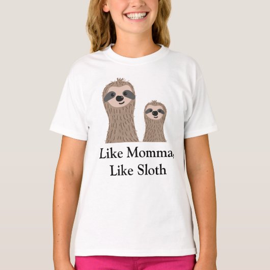 T-shirt Chemise de fille de Sloth Gift (Devant)