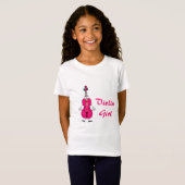 T-Shirt Chemise de fille de violon (Devant entier)