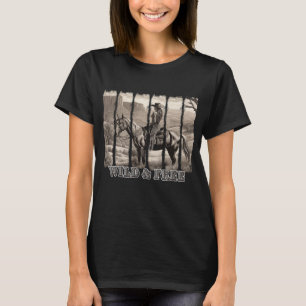 T-shirt Chemise de fille sauvage et libre, Chemise de l'Ou