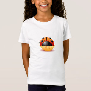 T-Shirt Chemise de filles de petit gâteau de coccinelle