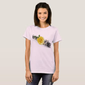 T-shirt Chemise de fleur de rose jaune de clarinette (Devant entier)