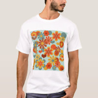 chemise de flower power des années 70